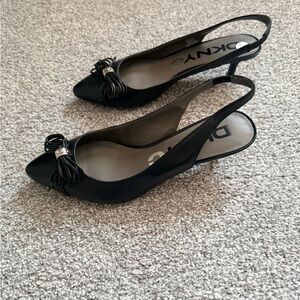 DKNY Elegant Black Slingback Heels